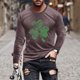 thumbnail image 1 of Blusas y camisas de manga larga y cuello redondo para hombre, camisetas casuales con estampado de moda y cuello redondo, blusas de licra de manga corta para hombre., 1 of 5
