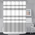 thumbnail image 2 of Black and White Bathroom Shower Curtain Abstract Stripes Geometric Lines Pattern Shower Curtain Polyester Waterproof Modern Minimalist Home Decor Bath Shower Curtain with Hooks, 72x72 Inch, 2 of 6