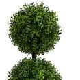 thumbnail image 4 of Indoor/Outdoor 36" Boxwood Triple Ball Topiary Artificial Tree in Green/Black, 4 of 6