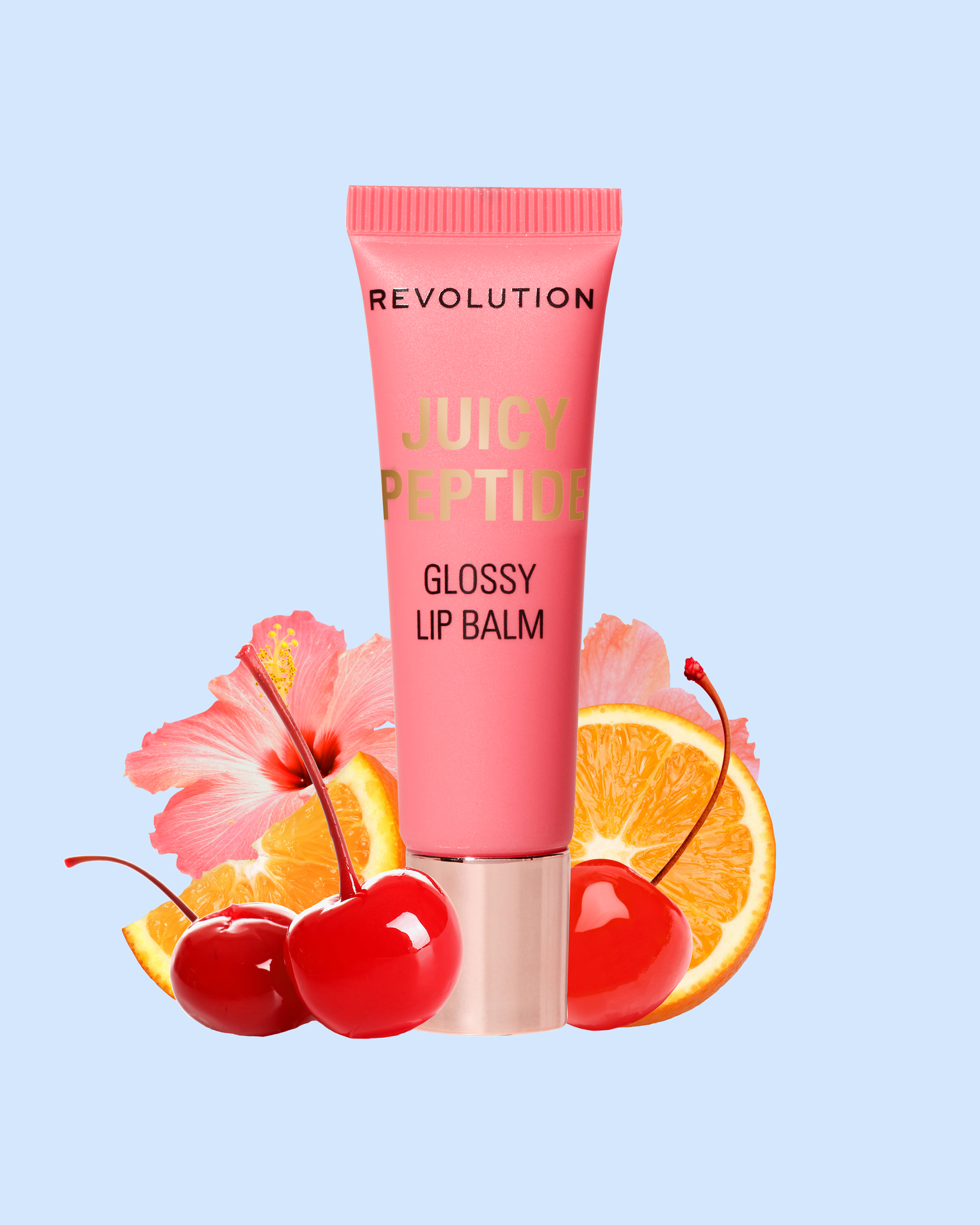 Revolution Juicy Peptide Hydrating Moisturizing Lip Balm with Peptides, Mai Tai Pink