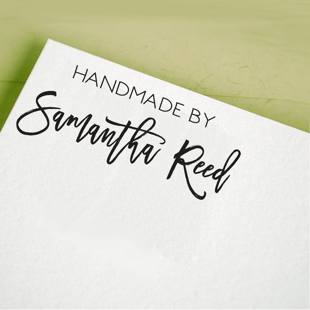 Self Inking Signature Font Stamp Handmade By Personalized Stamp Custom Rubber Stamper