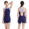 thumbnail image 2 of LIIPEE Girls One-Piece Swimsuits Summer Casual Gradient Color Tie Dye Sleeveless Crew Neck Swimwear Kids Fashion Backless Beach Bathing Suit Comfortable Cute Beachwear,Dark Blue,13-14 Years, 2 of 9