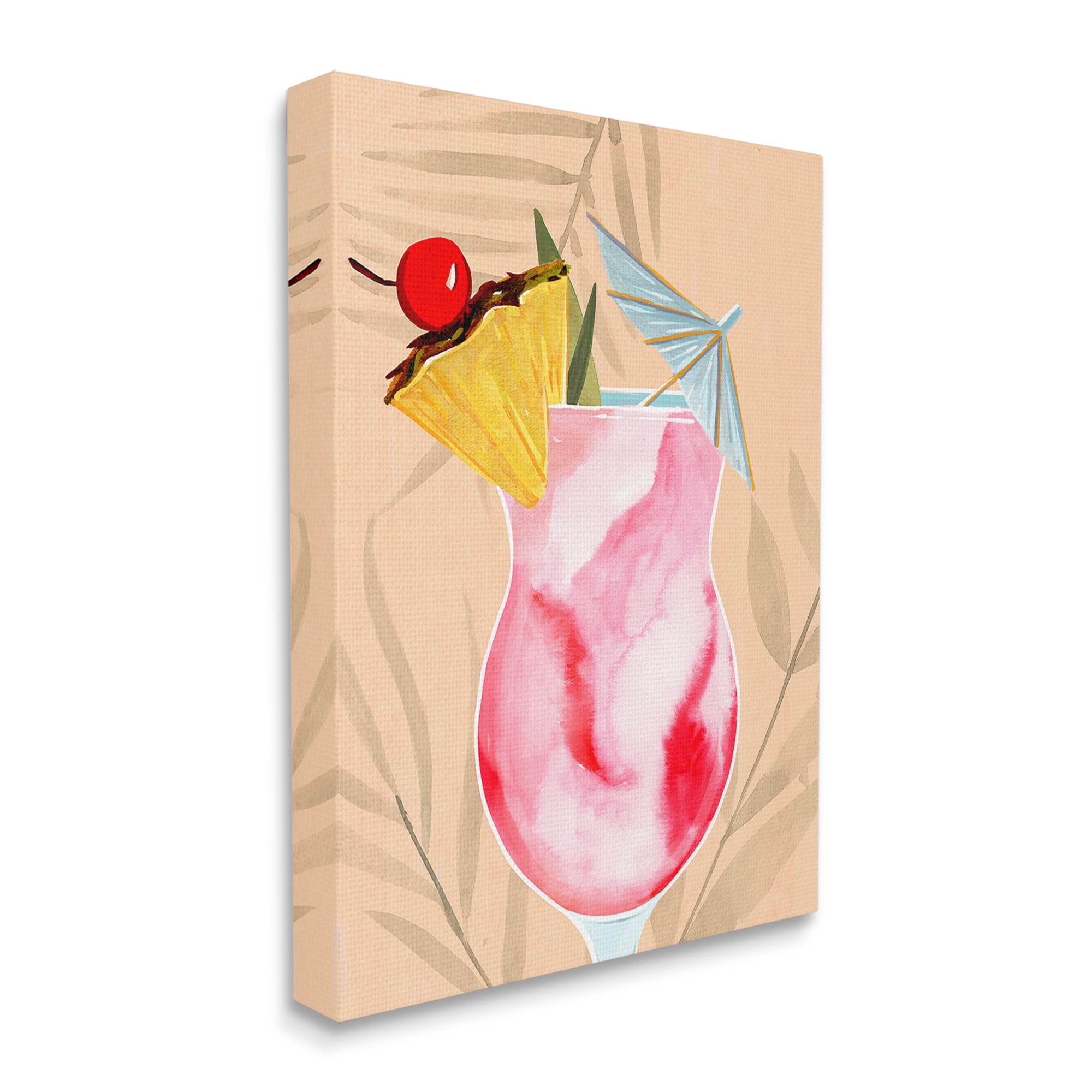 Stupell Industries Fruity Cocktail Drink Food & Beverage Painting Gallery Wrapped Canvas Art Print Wall Art, 24 x 30