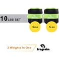 thumbnail image 2 of Adjustable Ankle Weights 1-10 LBS Pair with Removable Weight for Jogging, Gymnastics, Aerobics, Physical Therapy, Resistance Training|Each 1-5 LBS, Total 10LBS, Green, 2 of 6