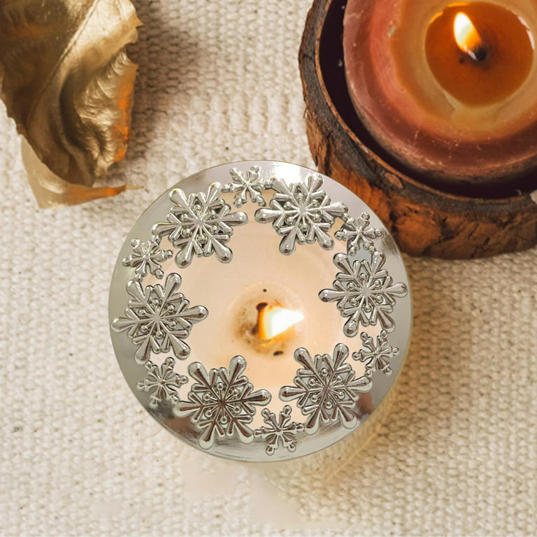 Candle Topper, Accelerate Melting Stable Burning Decorative Zinc Alloy Jar Candle Cover for Anniversary Dinner Bar Home Decoration Bedroom , Argent