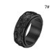 thumbnail image 4 of Acero inoxidable grabado un anillo de banda unisex en capas vintage fiestero de vestuario de nudillos de nudillo de joyería regalos personalizados tamaño negro 7 Inevent AP010083-17B, 4 of 7