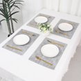 thumbnail image 7 of REGALWOVEN Set of 6 Faux Leather Placemats, Placemats for Kitchen Dining Table Decor, Heat Resistant Table Placemats Wipeable Place Mat Gray White 17*12in, 7 of 7