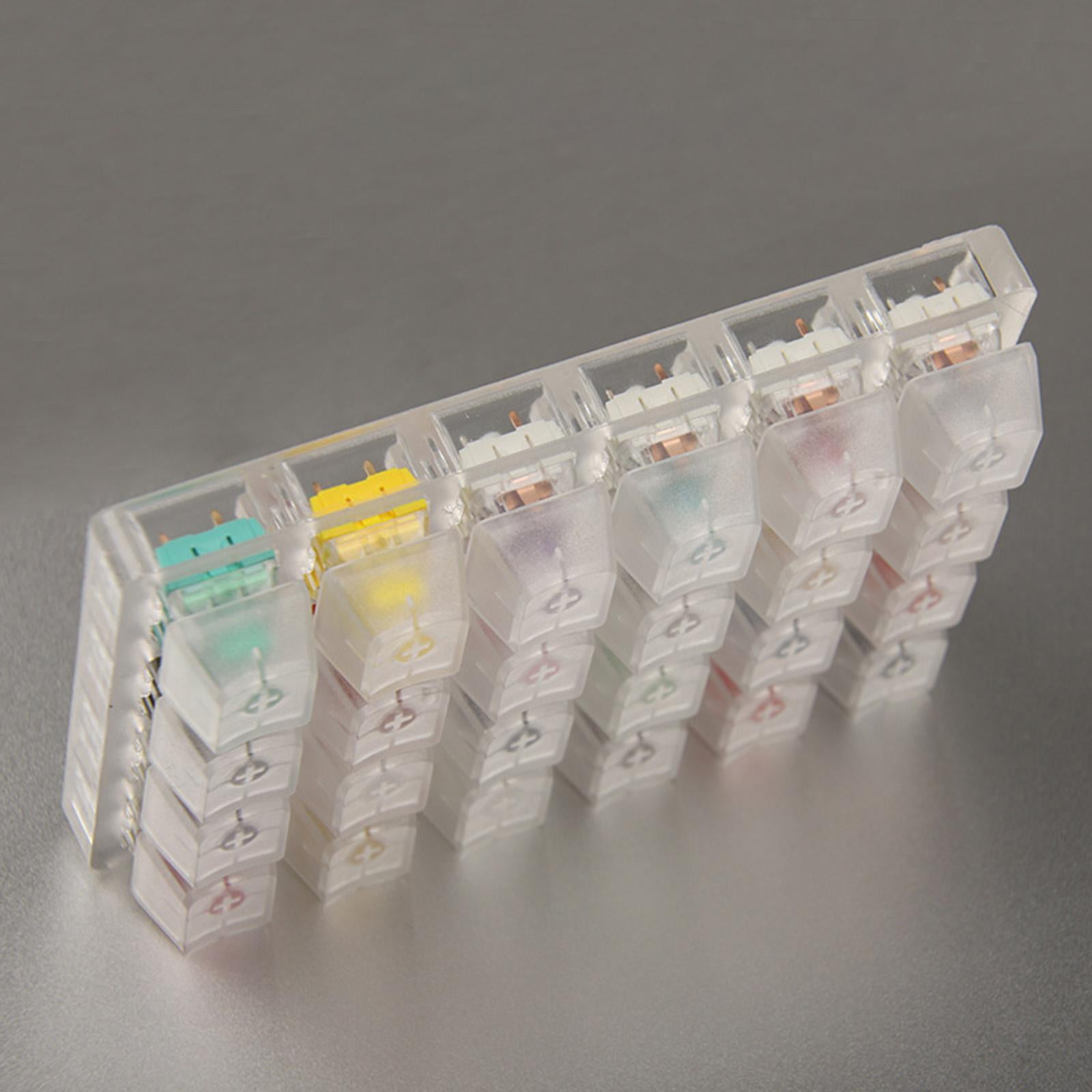 Key Clear Switches Switch Sampler for Mechanical Keyboard, 24, Durable Material