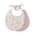 thumbnail image 1 of Gureui Newborn Infant Baby Boy Girl Drool Bibs, 3 Ply Drooling Teething Feeding Super Absorbent Bibs, Back Straps Tie Dot/Strap Tassel Bibs, 1 of 1