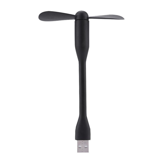 Mini ventilador USB flexible para banco de energía, computadora portátil, cargador de CA, PC negra FLhrweasw Nuevo