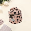 thumbnail image 3 of Unique Bargains 1 Pc Leopard Print Drawstring Makeup Bag for Vacation Business Travel Plush Pink, 3 of 5