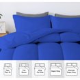 thumbnail image 3 of 1 Piece Luxurious Straight Line Pattern Comforter All Season 800 Threads Count Twin/Twin XL Size - Ultra Soft 550 GSM 100% Egyptian Cotton (Solid Royal Blue Colour ), 3 of 6