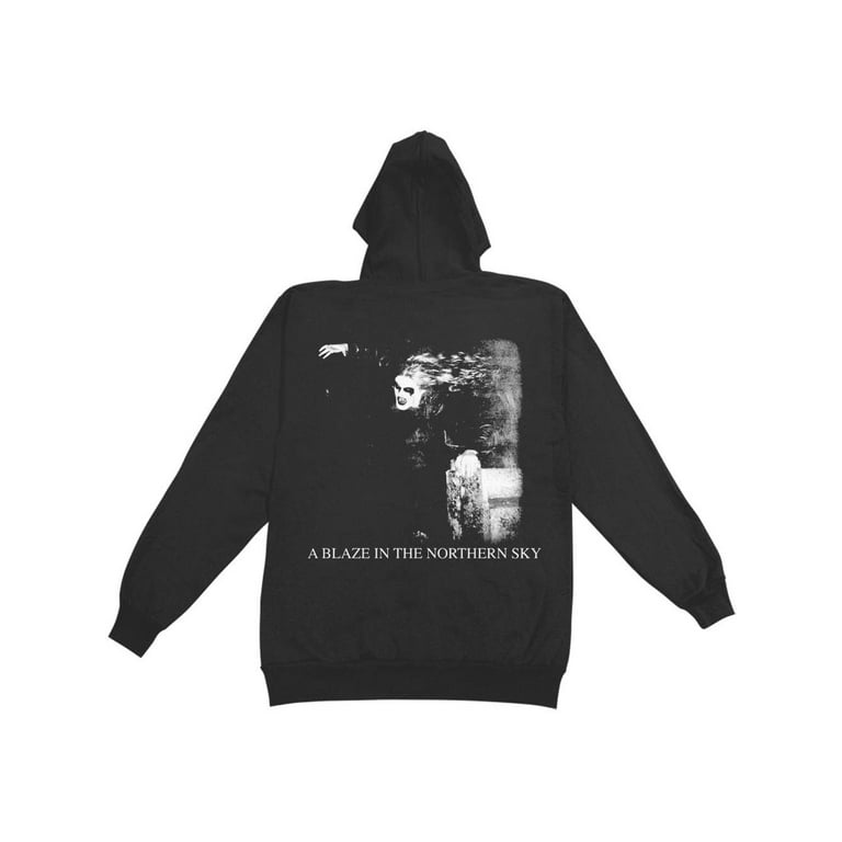 Dark Throne Men s A Blaze In The Northern Sky Zippered Hooded Sweatshirt Large Black Walmart