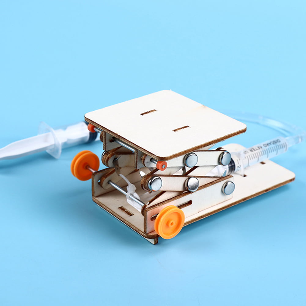 Kids DIY Hydraulic Lift Table Model Kit Experiment Science Educational Toys SMH 