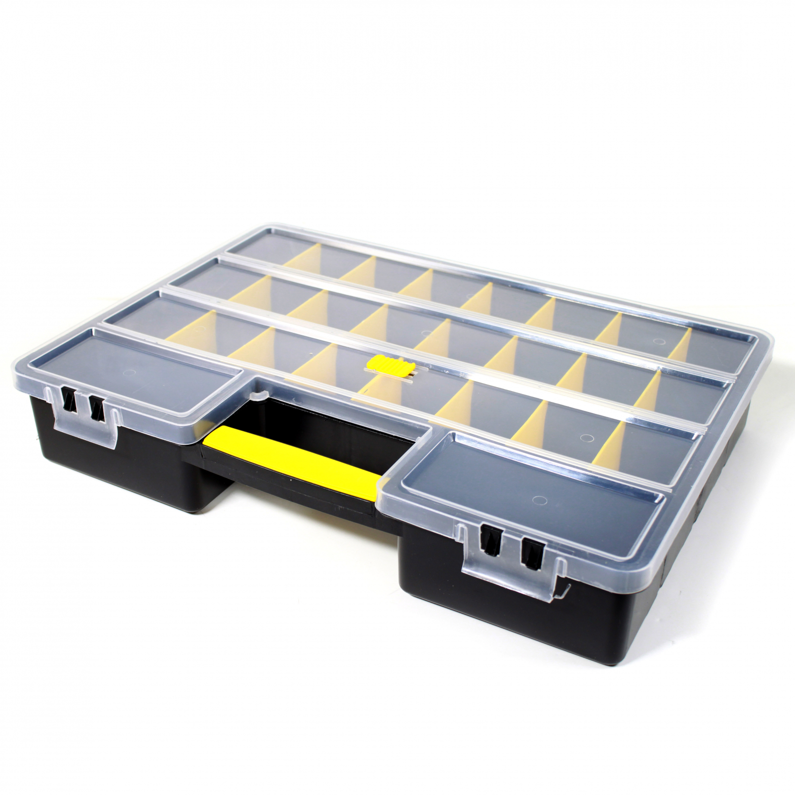 Universal Tool Hobby Craft Storage Organizer 26 Sections Black Toolbox