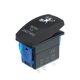 thumbnail image 1 of Burn Ya Bastard Rocker Switch 5Pin On-Off Blue LED Light 12V/24V Switch Jumper Wires Set para Jeep Boat Car Truck, 1 of 8