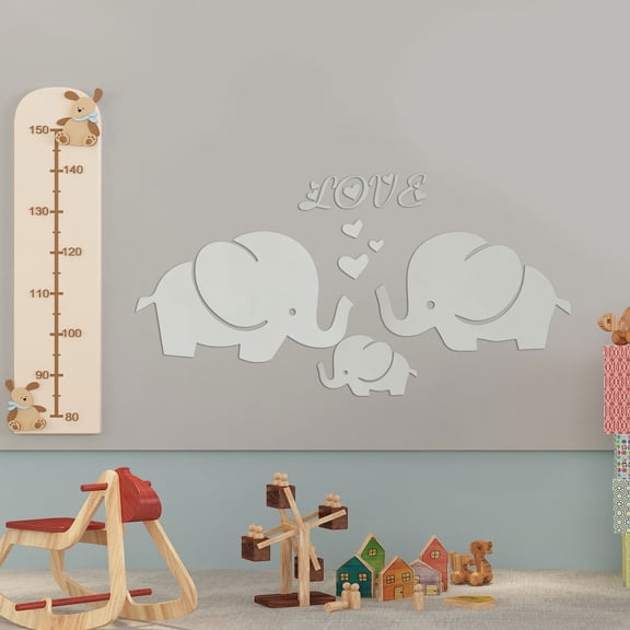 Raindrops Animals Wall Decal Wall Decals Grey PVC 1 Sheet