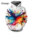 thumbnail image 5 of Mode Sweat à Capuche Éclaboussures Colorées Impression 3D Graphique Tendance Ciel Étoilé Couple Pull, 5 of 5