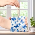 thumbnail image 4 of PU Leather Coin Purse Wallet Compact Water-Resistant Card Cases Money Organizers Blue Butterfly Pattern, 4 of 7