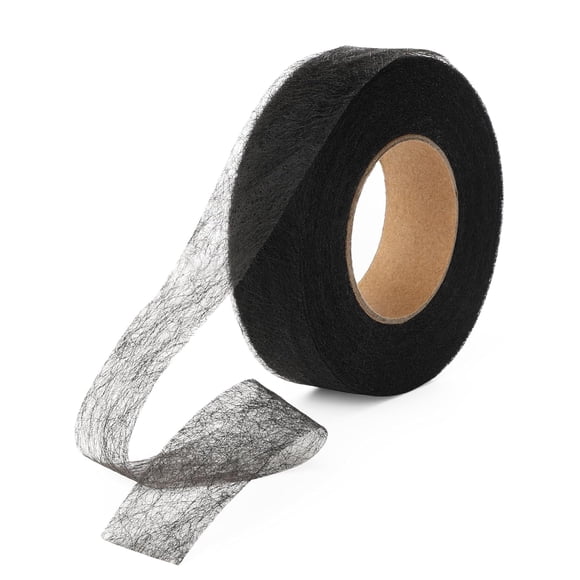 Ruban d'Ourlage Puissant 25 m*20 mm Ruban de roning pour Repassage Sans Couture Ruban à Repasser Parfait pour Repasser Collage Rapiécer Vêtements Fusion de Tissu - Écussons d'École Pantalons etc Noir