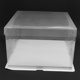 thumbnail image 2 of 5 cajas transparentes de plástico para tartas de cumpleaños, organizadoras para el hogar, tiendas de postres (una sola capa, sin cintas)., 2 of 7