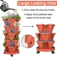 thumbnail image 4 of 5 Tier Vertical Gardening Stackable Tower Planter for Strawberries,Flowers,Herbs,Vegetables,Red, 4 of 6