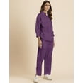 thumbnail image 3 of Moomaya Solid 2 Pcs Cotton Co-Ord Set, Everyday Wear Long Shirt With Pants, 3 of 9