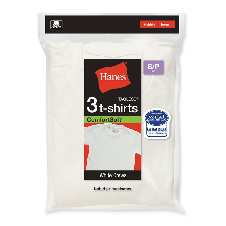 Hanes ComfortSoft Tagless Boys Crewneck T-Shirt 3-Pack : :  Clothing, Shoes & Accessories