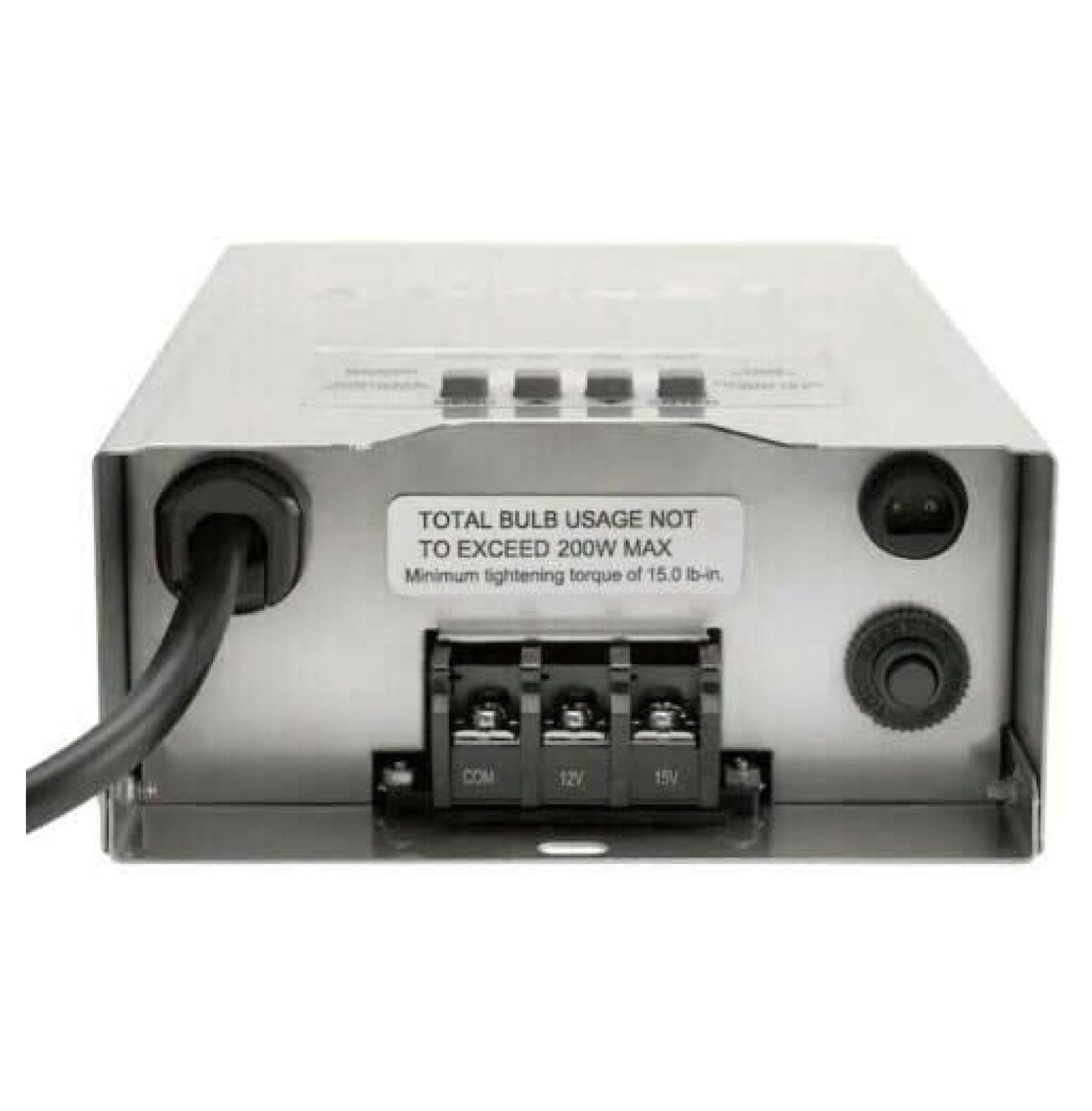 12217-200 Watt 12V/15V Multi-Tap Low Voltage Outdoor Landscape Transformer with Digital Timer and Built in Protector - Weatherproof