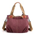 thumbnail image 1 of Bolso bandolera vintage de moda para mujer, bolso de mano de gran capacidad, bolso de lona sencillo y combinable para mujer, 1 of 6