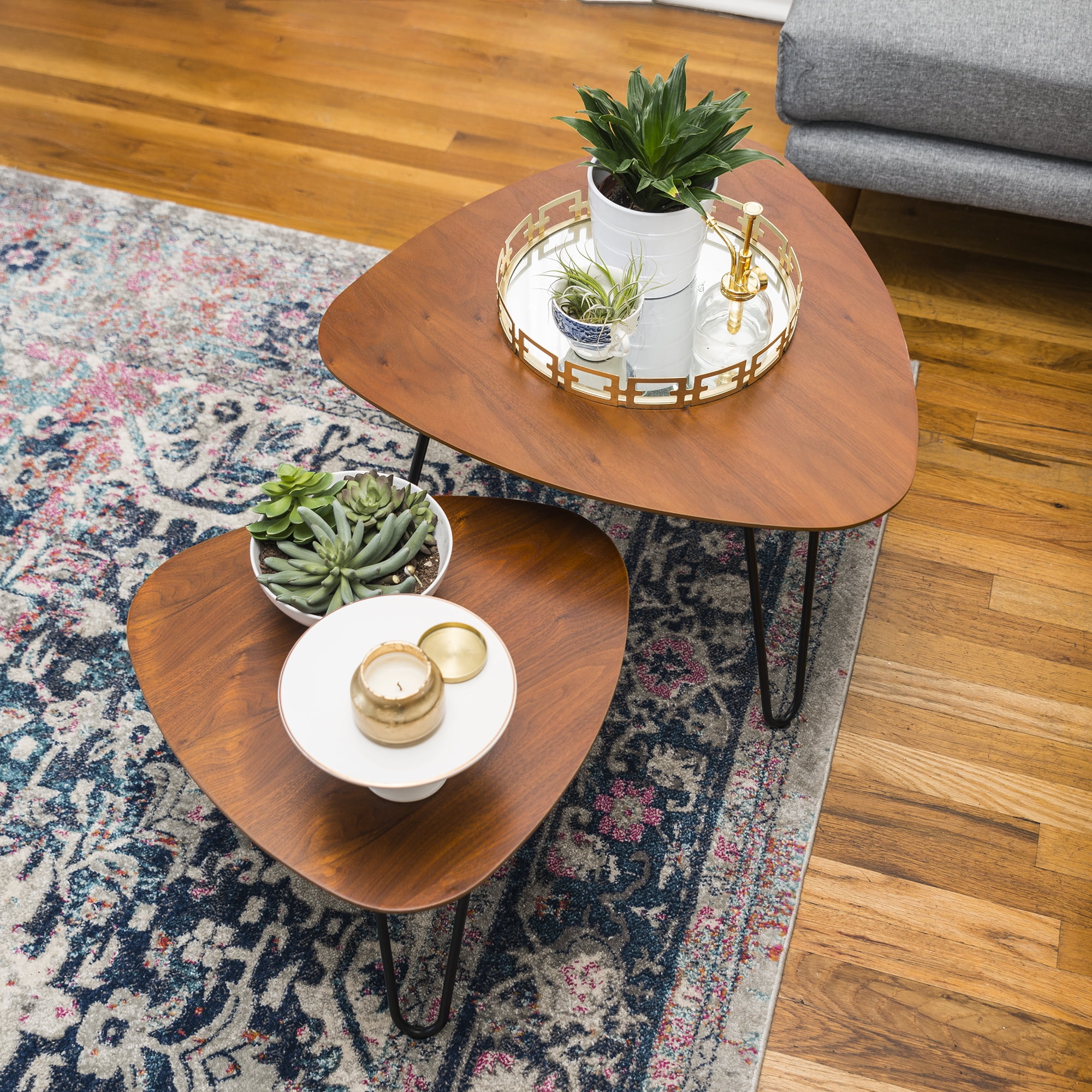 Metropolitan Nesting Coffee Table - Walnut Stain Finish
