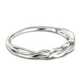 thumbnail image 3 of 18K White Gold Over Silver Twisted Vine Wedding Ring, 3 of 4