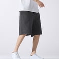 thumbnail image 4 of Ramiter Mens Shorts Men's Workout Stretch Shorts Casual Drawstring Elastic Zipper Pockets Grey,XL, 4 of 4