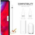 thumbnail image 2 of Juego de accesorios de repuesto genéricos para iPencil con tapa magnética, adaptador de carga y puntas para Apple Pencil de 1.ª generación (marfil, tapa+puntas+adaptador) Sincero Electrónica, 2 of 5