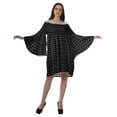 thumbnail image 4 of Moomaya Robe d'Été Dénudée Noire pour Femmes Robe de Plage en Coton avec Manches Cloche - TP, 4 of 5