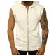 thumbnail image 1 of Mens Zipper Up Workout Hooded Tank Tops With Pockets Bodybuilding Sleeveless Muscle T Shirt Fitness Training Hoodies L, 1 of 4