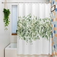 thumbnail image 3 of Sage Green Eucalyptus Leaves Waterproof Shower Curtain,Extra Large 72"x96" Polyester Fabric Shower Curtains for Bathroom,Spring Summer Botanical Floral Decorative Bathtub Curtain Sets with Hooks, 3 of 9