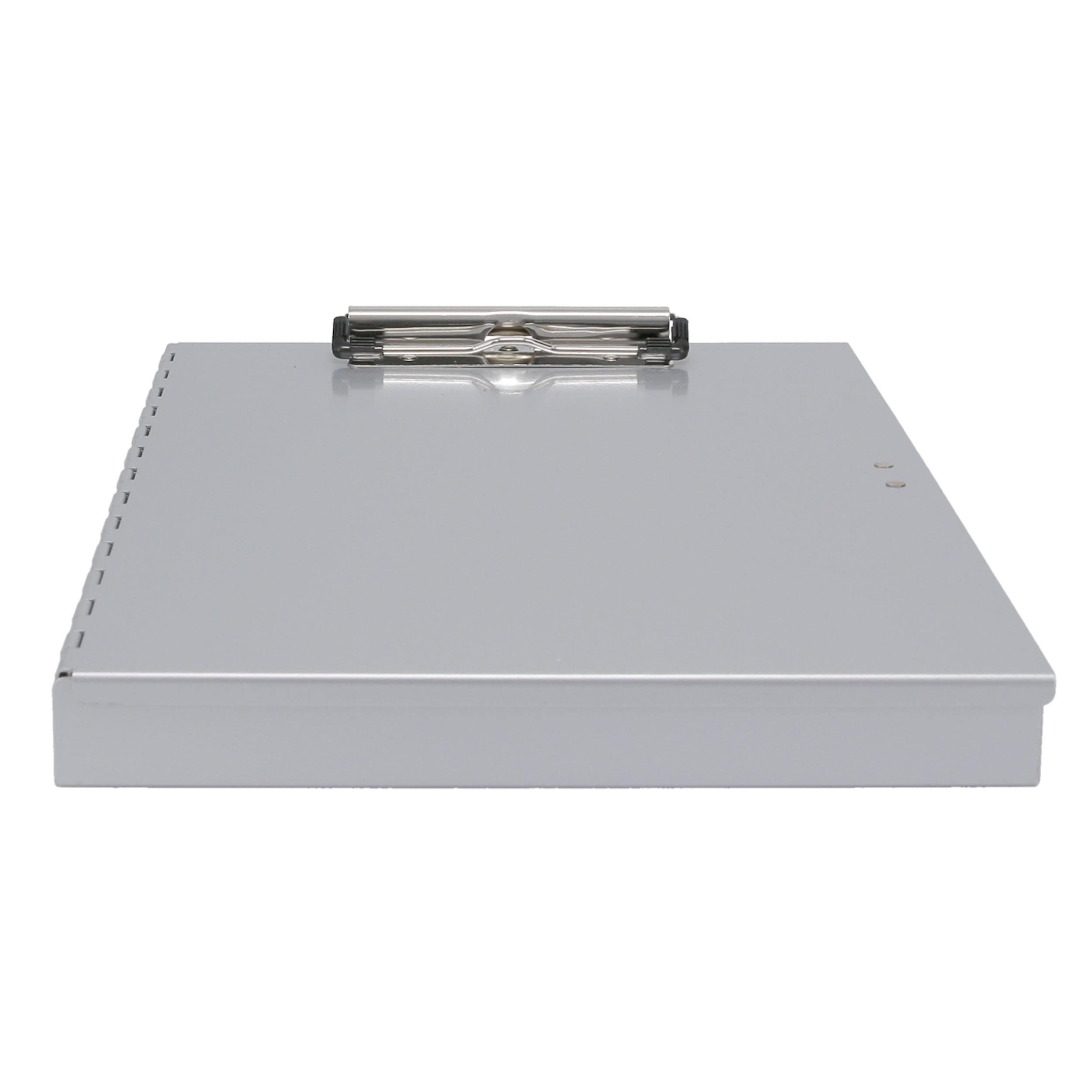 Saunders Metal Storage Clipboard, A, 1 Tier, Low Profile Clip, Letter, Silver, Side Open
