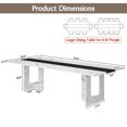 thumbnail image 6 of ChVans 95" Large Kitchen Dining Room Table for 10-12 People, Rectangular Wooden Kitchen Table with Heavy Duty Legs, Modern Dinner Furniture Last Forever, Wood Grain, 6 of 7