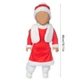 thumbnail image 3 of Loespoir Girl Doll Dress, Beautiful Dress Suitable For 18 Inches Doll, Christmas Doll Party Outfit, For Fashion Doll Play, Wardrobe Expansion, Baby Doll Accessories(Red), 3 of 6