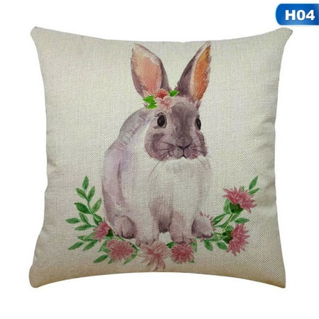 KABOER Easter Pillow Cushion Rabbit Pattern Linen Practical Fashion Selling Funny