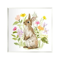 Stupell Industries Bunny in Spring Nature Animals & Insects Painting Unframed Art Print Wall Art, 12 x 12