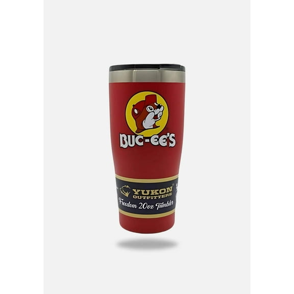 Buc-ees 20 oz Red Stainless Steel Tumbler Glasses