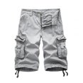 thumbnail image 1 of Dalazy Cargo Shorts Pantalons Décontractés Homme Tenue Fabrication Résistance à l'Usure Multi-Usages Intérieur Lavable Commodité Multi Poches Blanc-Gris 36, 1 of 6