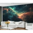 thumbnail image 3 of Fantasy Galaxy Wall Mural - Universe Theme Murals, Colourful Nebula Large Wall Murals For Living Room, Galaxy Mural 79"W x 55"H (Not Peel and Stick), 3 of 6