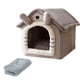 thumbnail image 4 of Casa para mascotas, tienda de campaña para mascotas pequeñas, cómoda, lavable, color gris claro, cueva para gatos, cama para perros, casa de peluche M, 4 of 9