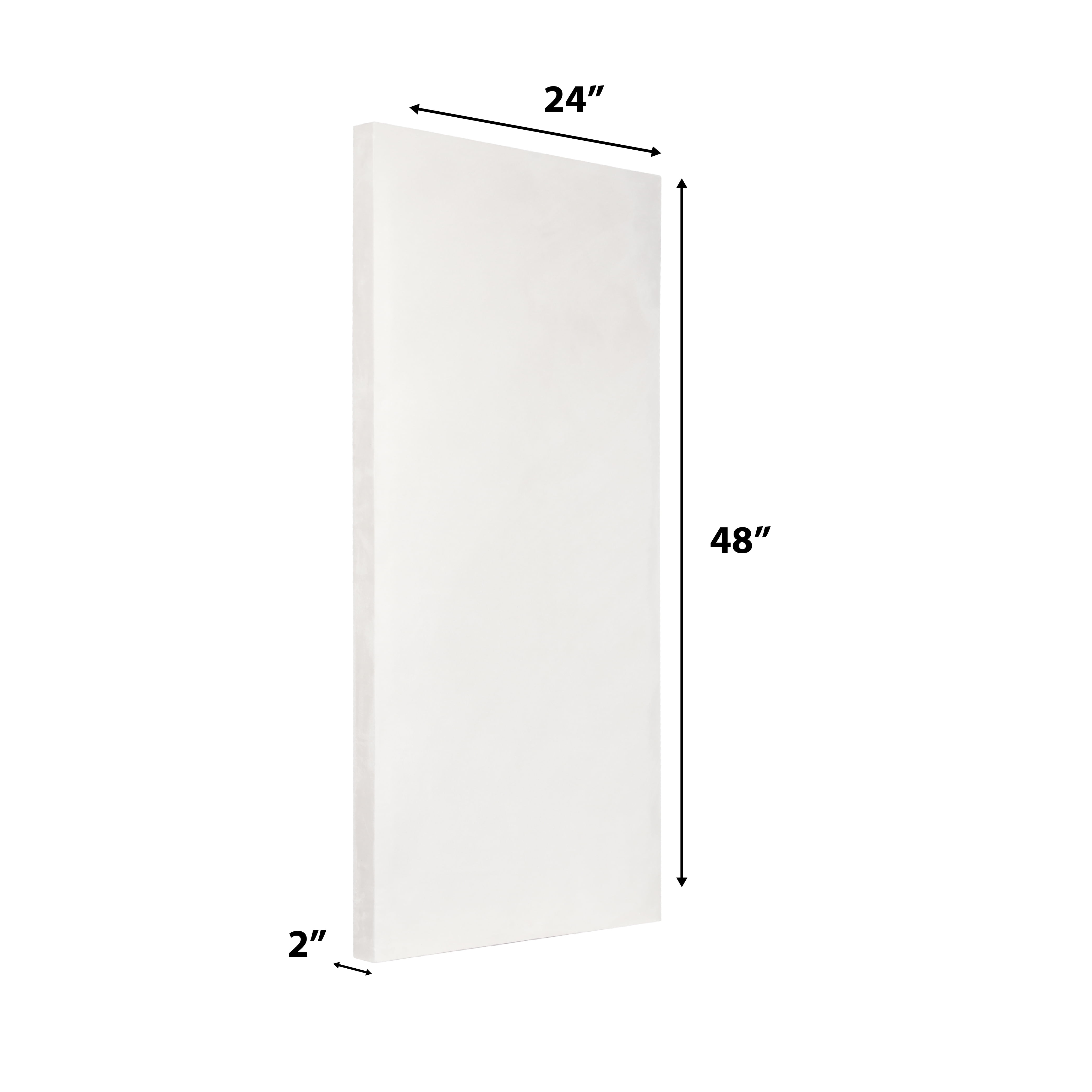 ATS Acoustics Microsuede Acoustic Panel 24" x 48" x 2" Square Edge (Coconut)