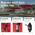 thumbnail image 5 of Lacoo 9 ft Patio Umbrella Outdoor Market Steel with Push Tilt and Crank Lift System 8 Ribs, Red, 5 of 8