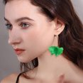 thumbnail image 5 of Pendientes de resina con borlas de pétalos de rosa bohemia - Pendientes de pétalos en capas - Pendientes de borlas de flores exageradas con personalidad, 5 of 5