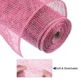 thumbnail image 3 of Unique Bargains PP Burlap Mesh 10' x 10 Yards Decorative Wrapping Ribbon, Pink 1 Roll, 3 of 5